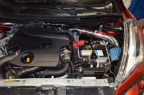 Nissan Juke 1.6L 4 cyl Turbo 2016 Wrinkle Röd Short Ram Luftfilterkit Injen